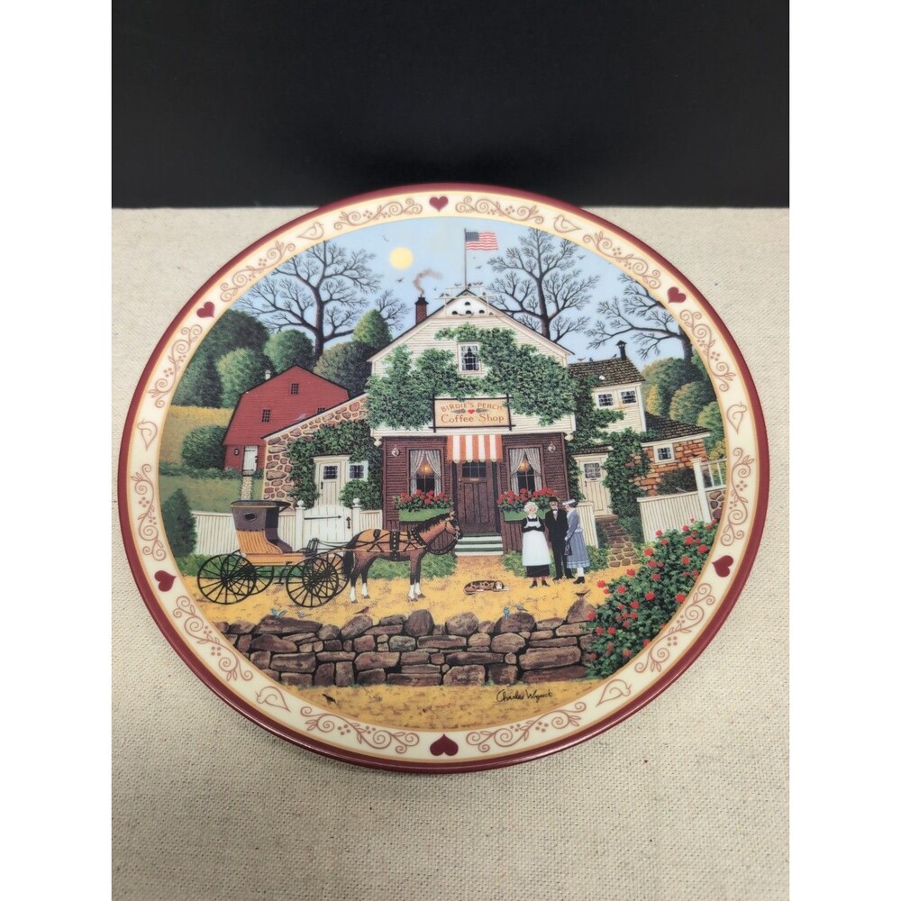 Small Talks At Birdie's Perch Decorative Plate #1 Hometown Memories By Bradford